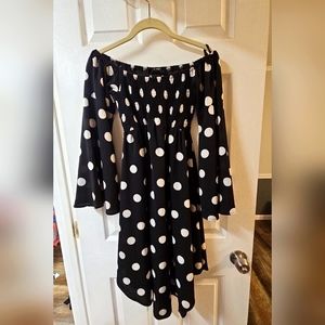 Small Zaful black and white dotted dress